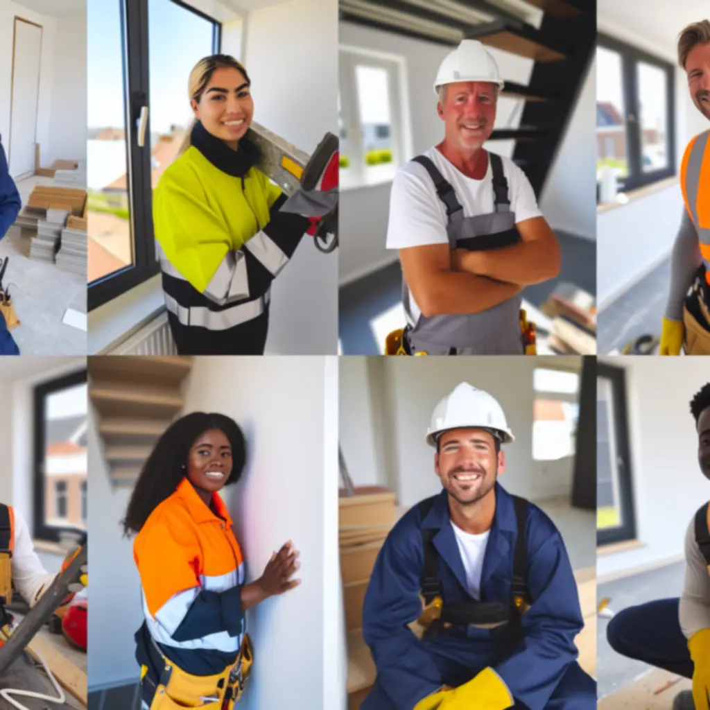 Renovatieteam van Domerixo aan het werk in een appartement